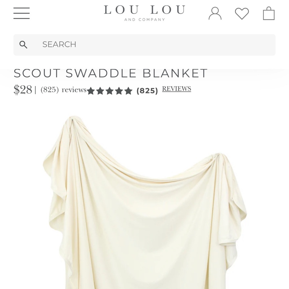 Lou Lou and company - swaddle blanket- color “Scout”